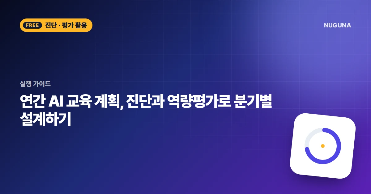 연간 AI 교육 계획, 진단과 역량평가로 분기별 설계하기
