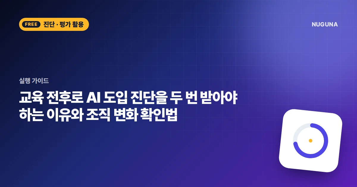 교육 전후로 AI 도입 진단을 두 번 받아야 하는 이유와 조직 변화 확인법