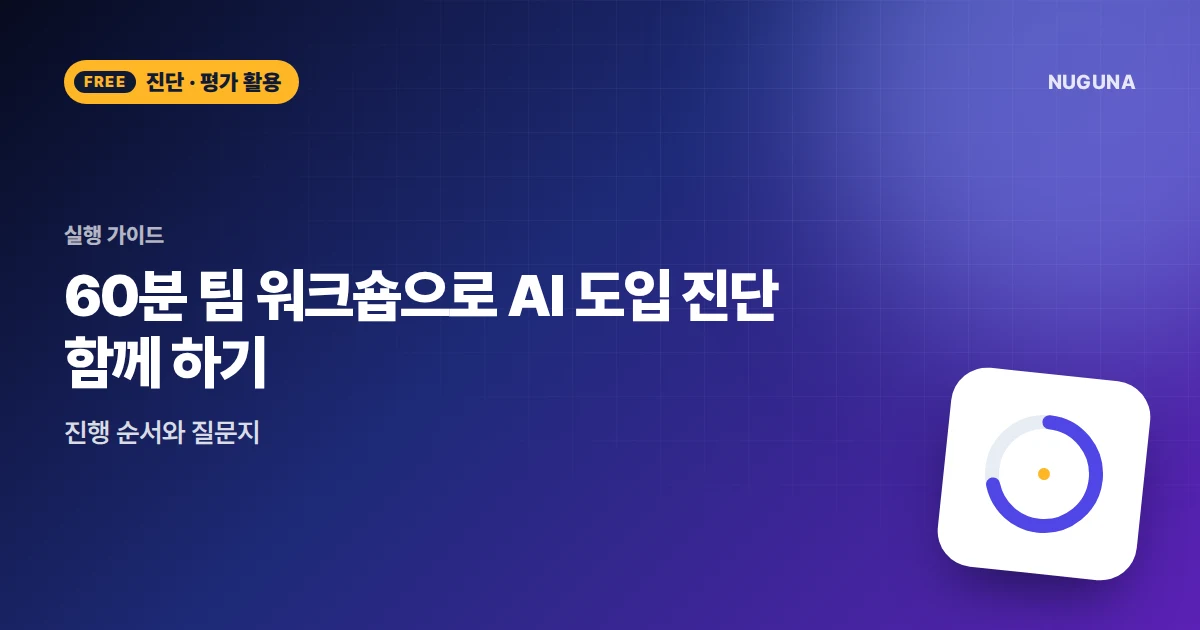 60분 팀 워크숍으로 AI 도입 진단 함께 하기: 진행 순서와 질문지