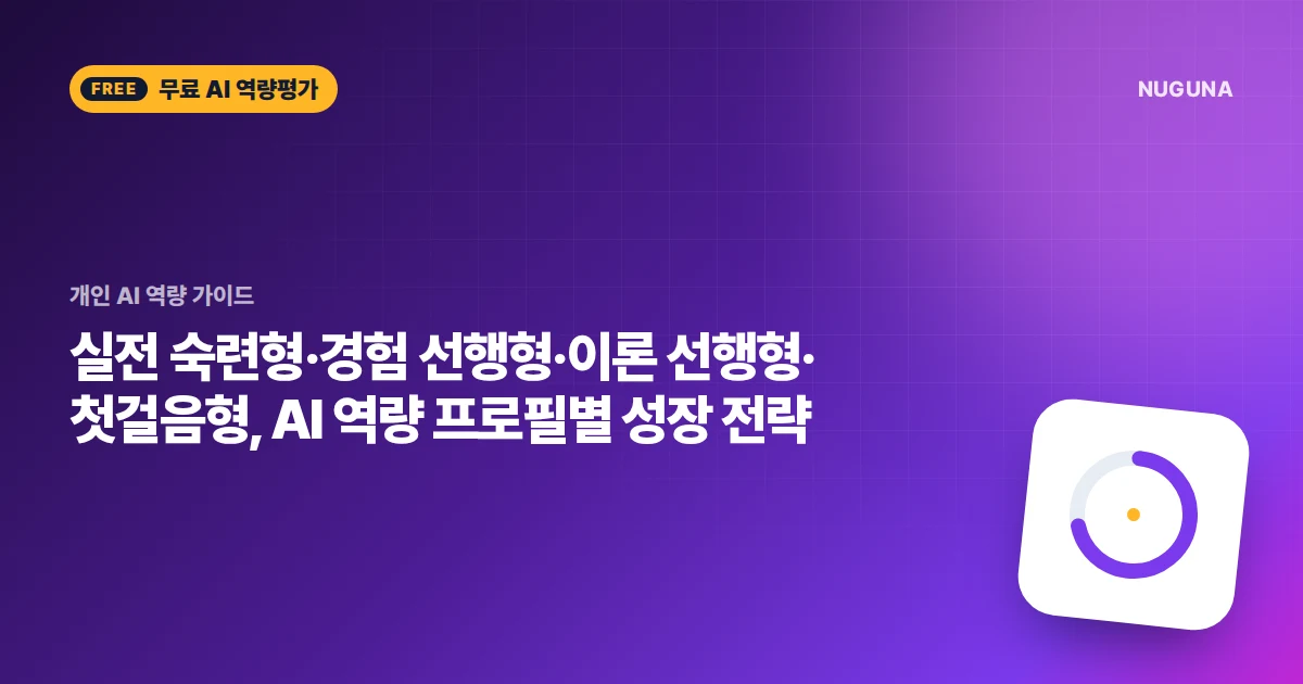 실전 숙련형·경험 선행형·이론 선행형·첫걸음형, AI 역량 프로필별 성장 전략