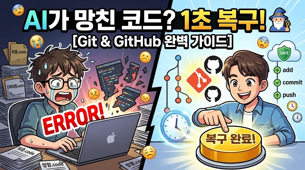 깃 & 깃허브 완벽 가이드 | 바이브 코딩 시대 비전공자 필수 생존템