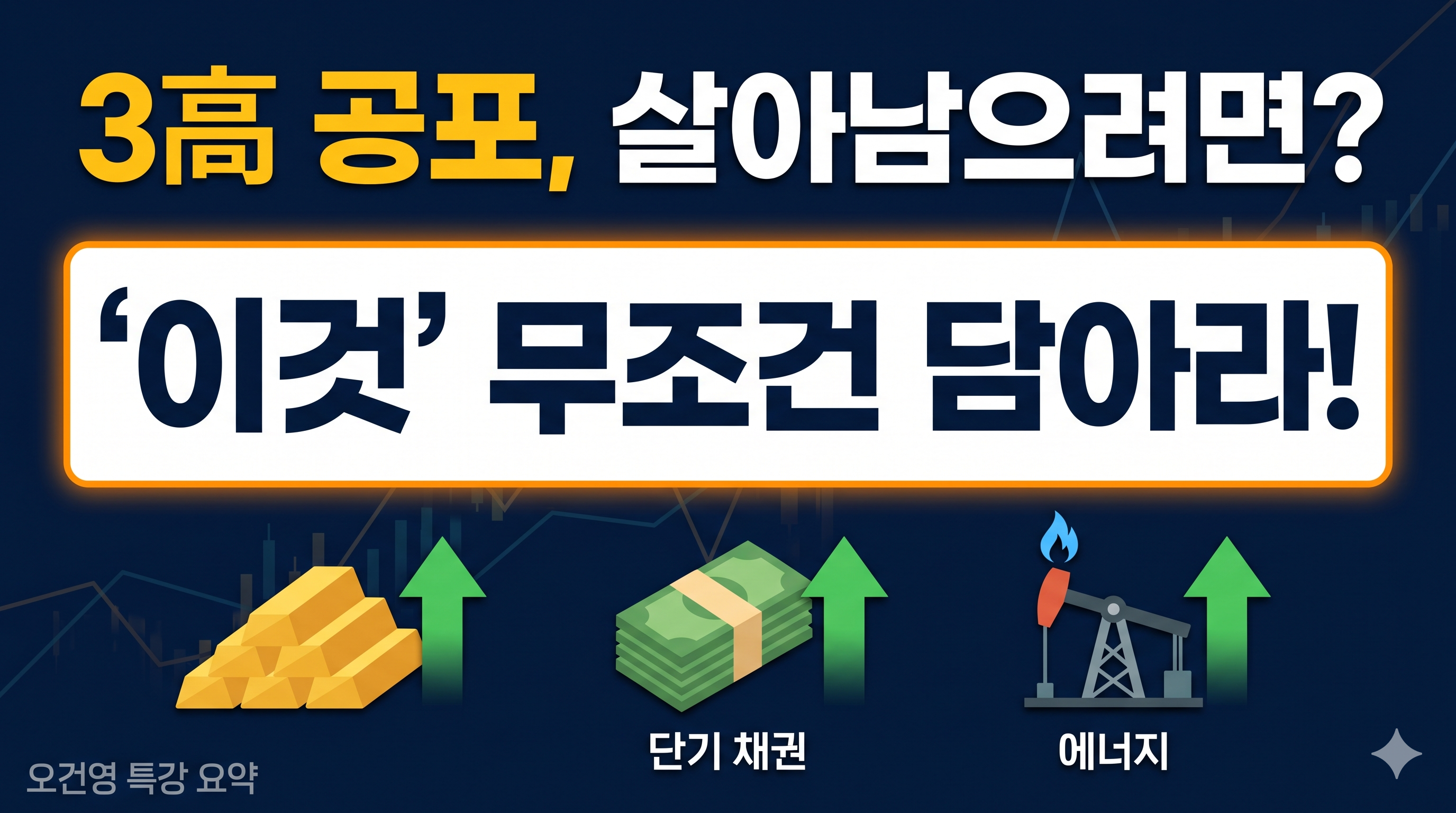 3고 시대(고물가·고금리) 주식 전망 및 금, 단기 채권 투자 전략