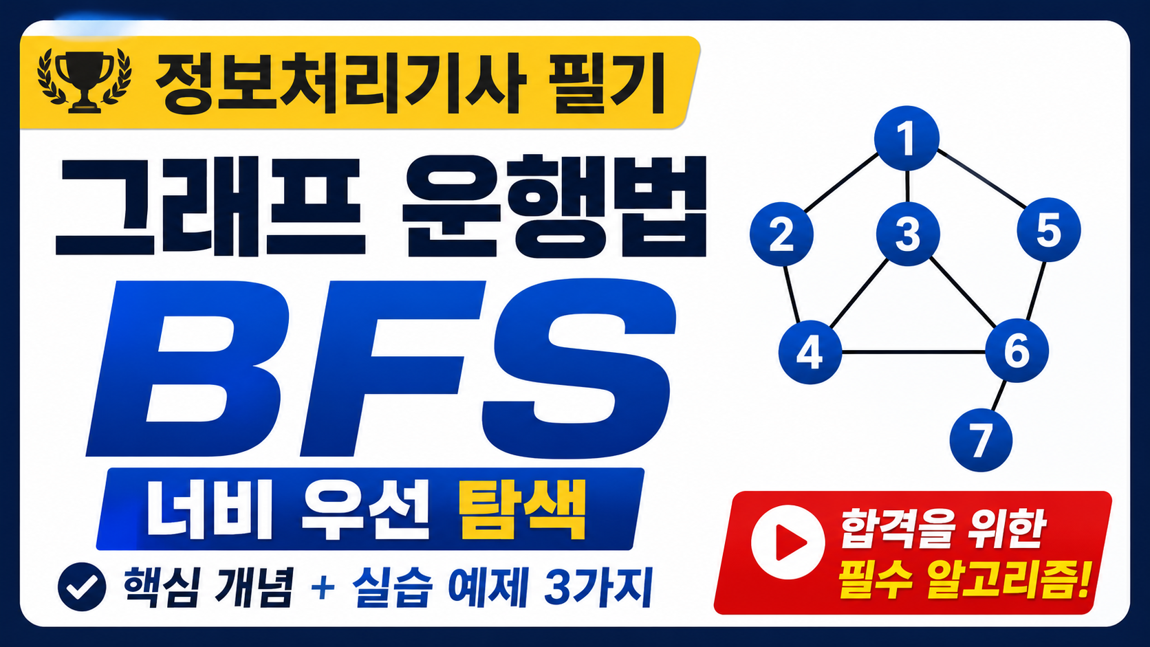 정보처리기사 필기: 너비 우선 탐색 (BFS) 핵심 개념 및 기출 풀이