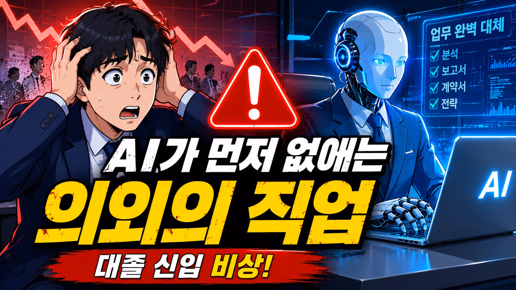 AI 시대, 대졸자 일자리 341만 개가 사라진다 — 대기업만 살아남는 진짜 이유