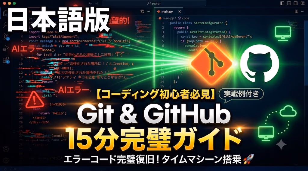 일본어로 배우는 Git & GitHub 완전 가이드 — 바이브코딩 초보자 필수 버전 관리 입문