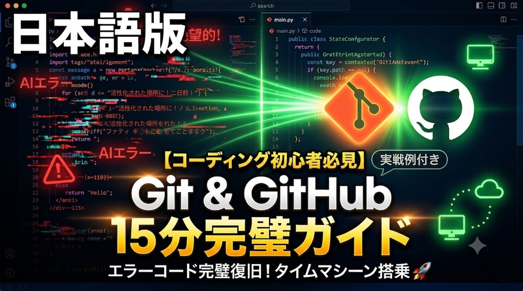 Git・GitHub使い方 完全ガイド｜バイブコーディング入門者 必見（Git & GitHub）