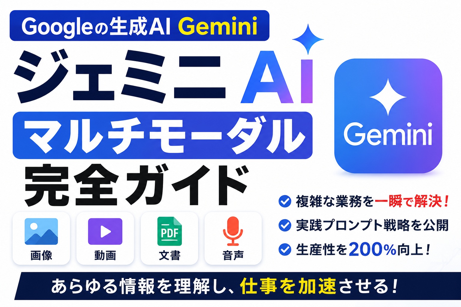 Google Gemini (ジェミニ) マルチモーダル完全ガイド