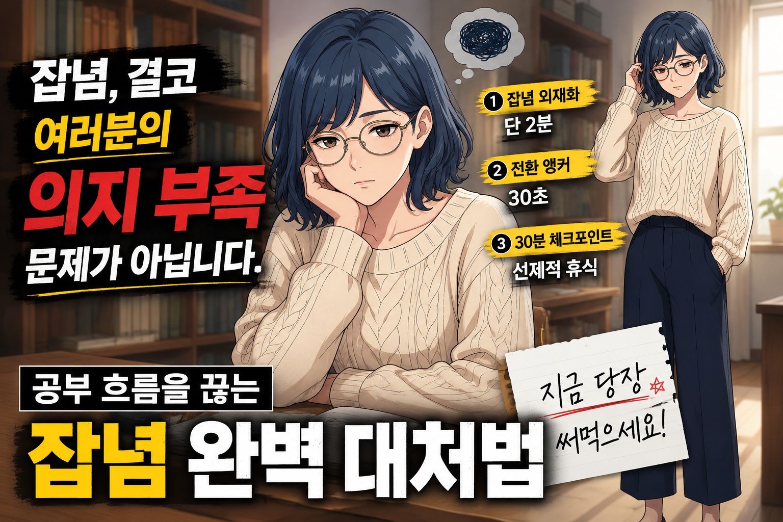 공부 집중하는 법: 잡념을 완벽하게 없애는 3가지 현실적인 방법