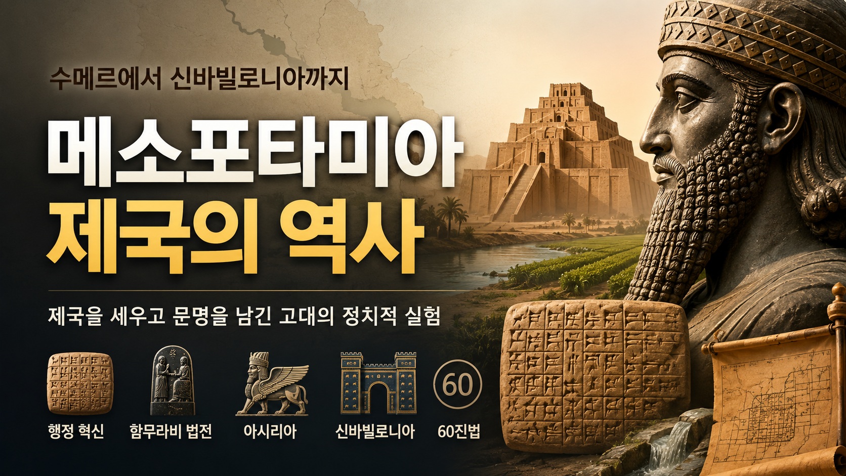 메소포타미아 제국 흥망성쇠 완벽 정리 (아카드, 바빌론, 아시리아, 신바빌로니아) | 세계사
