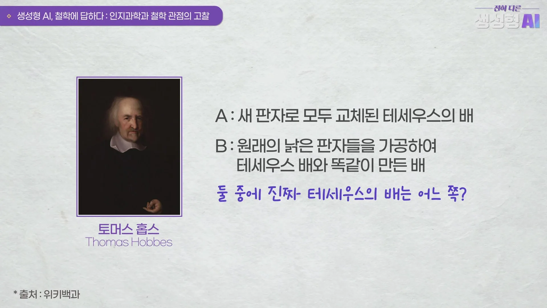 테세우스의 배 논쟁으로 바라본 AI