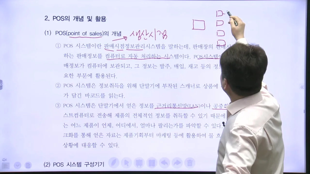 POS 시스템 개념 판서 설명