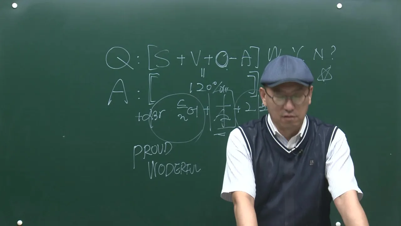 질문·답변 구조를 정리한 판서